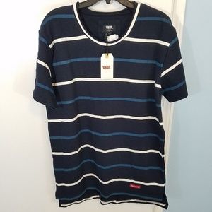 VNDL Collective Jailbird Stripe Heavyweight T-Shirt Size Mens Large
